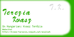terezia kvasz business card
